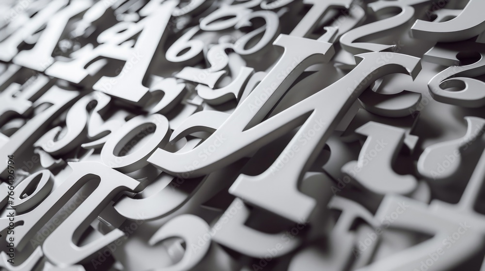 Poster a close up of various letters on a wall. great for educational or artistic projects