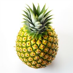 A single pineapple on a white background