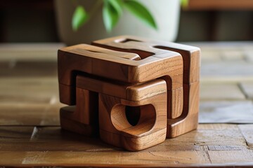 An impossible puzzle game made of wood.