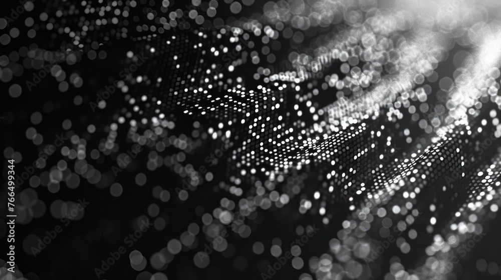 Poster Monochrome image of bubbles, versatile for various projects