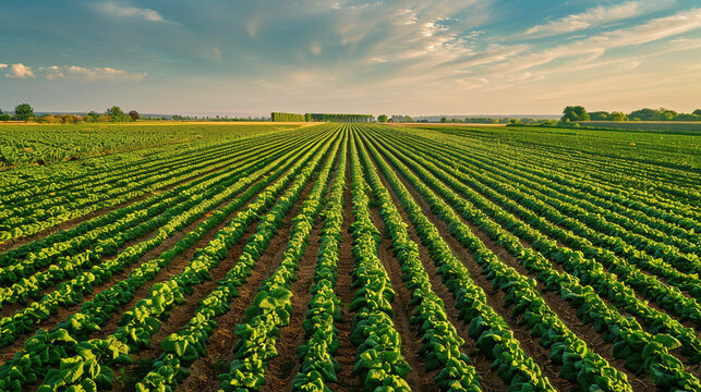 Lush Fields of Sustainable Crops