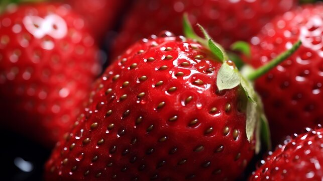 Close-up image of fresh strawberries