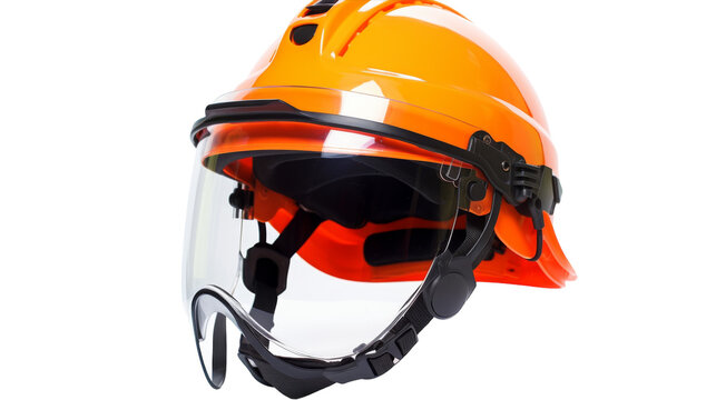 A safety helmet adorned with goggles, ready for action in a work or adventure setting