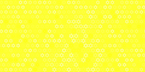 Light yellow vector backdrop with virus symbols.