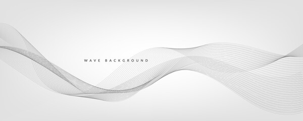 White gradient background with waves. EPS10