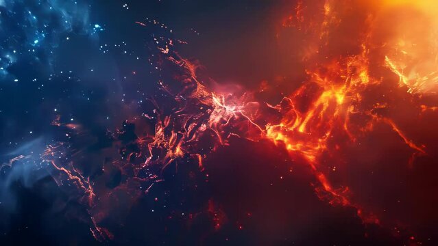 Abstract background. Fire and smoke., illustration.