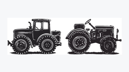 Tractor icon or logo isolated sign symbol vector illustration