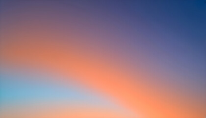Naklejka premium Sky gradient from blue to orange sunset