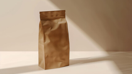 Sleek Product Packaging: Paper Bag Mockup Photography. Generative AI