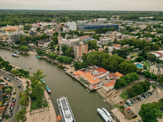 Obraz premium aerial View from the helicopter for Tigre, Buenos Aires, Argentina