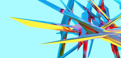 Technology background. Glow stick. Modern crystal stick.