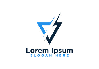 Blue Rectangle Logo Designs Vector Illustration