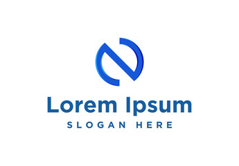 letter N circle Logo Inspiration isolated on white background