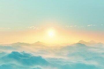 Obraz premium Soft gradient background transitioning from sky blue to pale yellow.