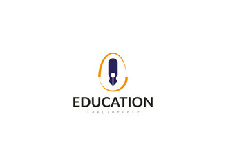 Online education logo design vector