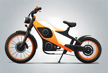Electric bike icon. Vector on isolated white background.
