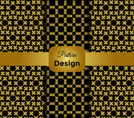 professional gold color flower pattern design template