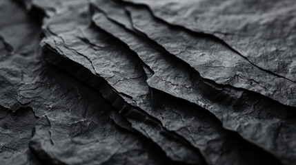Detailed texture of sedimentary rock layers in monochrome. - obrazy, fototapety, plakaty