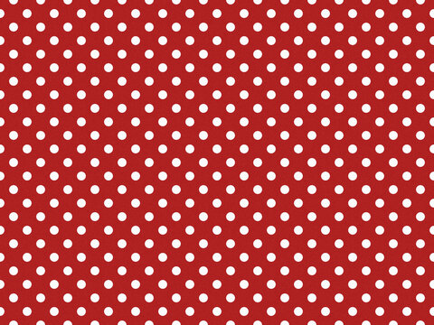 texturised white color polka dots over firebrick red background