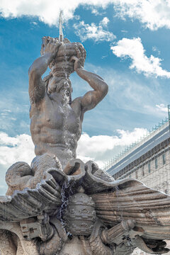 Triton Fountain in Rome, Italy