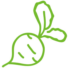 Single color hand-painted vegetable small icon pack