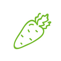 Single color hand-painted vegetable small icon pack