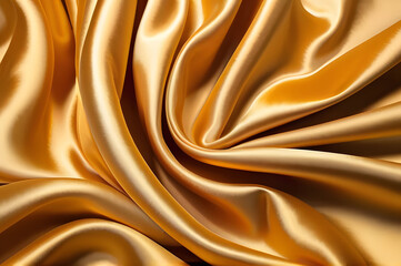 The background is made of golden silk smooth fabric.