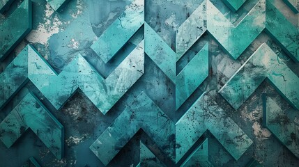 Arrow patterns pointing in various directions in shades of teal and gray.