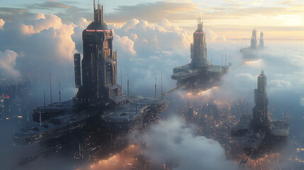 Fantasy Worlds. Floating City. A city that defies gravity