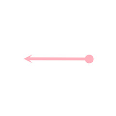 Hand drawn pink arrow direction. High Quality Element