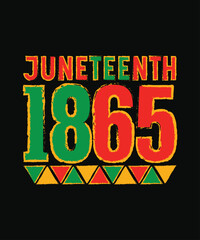 Fototapeta na wymiar juneteenth 1865 t shirt design, juneteenth t shirt design