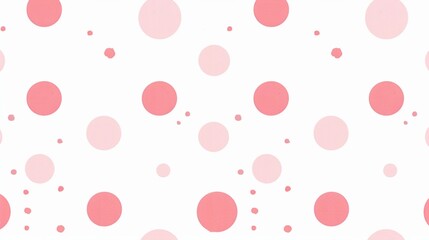 Subtle pink polka dot pattern creating a playful and cheerful backdrop for various designs and compositions.