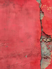 Deep red cracks reveal the textured tales of time.