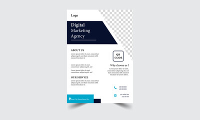 Business  flyer design template. Vector illustration.