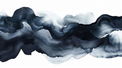 Abstract wave of ink or watercolors, abstract shape