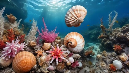 Fototapeta na wymiar Vibrant Underwater Garden Blooming With Exotic Sea Upscaled 3