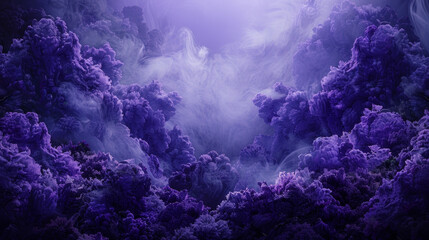 Swirling purple smoke creating a magical abstract scene. - obrazy, fototapety, plakaty