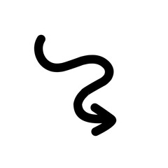 Naklejka premium Black doodle Arrow 