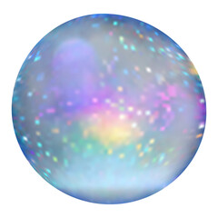 Vector color isolated translucent soap bubble on transparent background.
