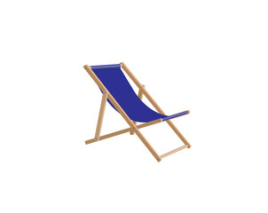 Beach chair vector illustration isolated on white background