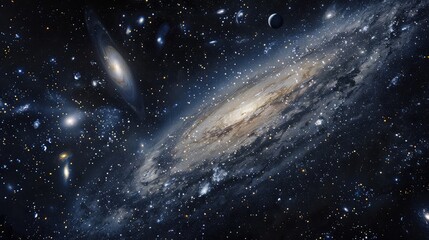 galaxies with bright stars orbiting