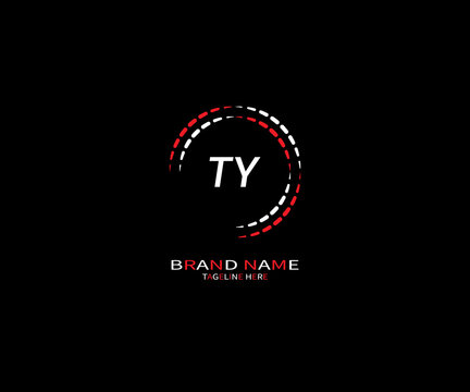 TY letter logo design on black background. TY creative initials letter logo concept. TY unique design.