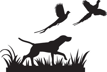 Vector Pheasant Hunting
