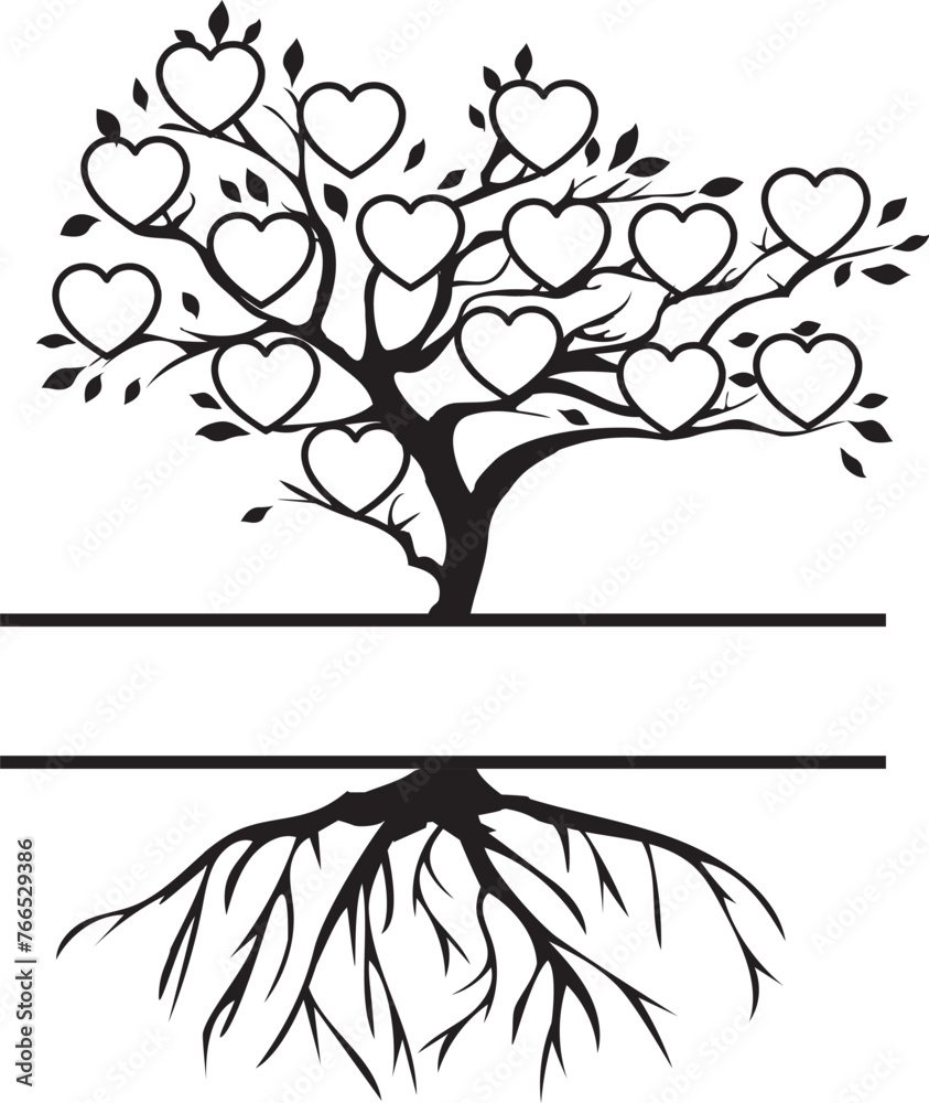 Poster vector family tree