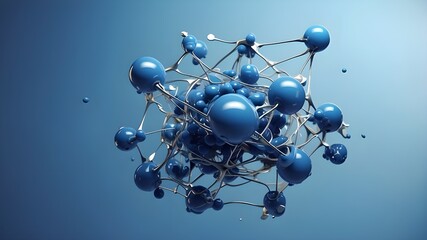 3d render of molecule, 3d model of molecule