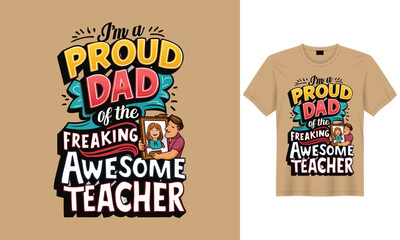 Typography, text effect, and vector-based t-shirt design for fathers and children who love their fathers.