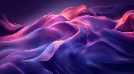 Fotobehang Flowing purple silk, banner background image © pecker