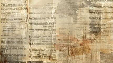 Newspaper paper grunge vintage old aged texture background