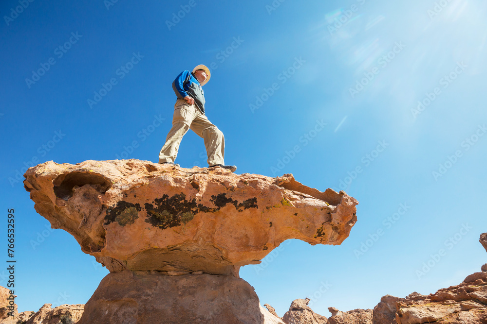 Sticker Man on the cliff