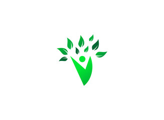 Illustration of tree of life, logo for medical or health team